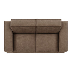 Restore Mocha 2-Piece Performance Fabric Upholstered Modular Loveseat - 40.6x83.4" - Ornate Home