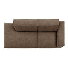 Restore Mocha 2-Piece Performance Fabric Upholstered Modular Loveseat - 40.6x97.7" - Ornate Home