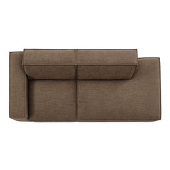 Restore Mocha 2-Piece Performance Fabric Upholstered Modular Loveseat - 40.6x97.7x28" - Ornate Home
