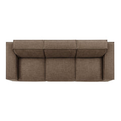 Restore Mocha 3-Piece Performance Fabric Upholstered Modular Sofa Set - Ornate Home
