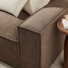 Restore Mocha 3-Piece Performance Fabric Upholstered Modular Sofa Set - Ornate Home