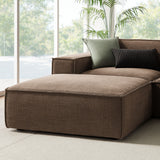 Restore Mocha 6-Piece Performance Fabric Upholstered Modular Sectional Sofa - Ornate Home