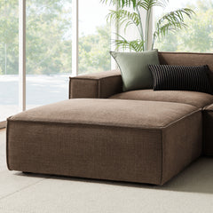 Restore Mocha 6-Piece Performance Fabric Upholstered Modular Sectional Sofa - Ornate Home