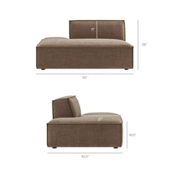 Restore Mocha 6-Piece Performance Fabric Upholstered U-Shaped Sectional Sofa - Ornate Home