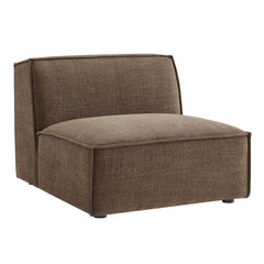 Restore Mocha Performance Fabric Upholstered Armless Modular Chair - Ornate Home