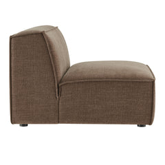 Restore Mocha Performance Fabric Upholstered Armless Modular Chair - Ornate Home