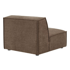 Restore Mocha Performance Fabric Upholstered Armless Modular Chair - Ornate Home