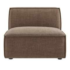 Restore Mocha Performance Fabric Upholstered Armless Modular Chair - Ornate Home