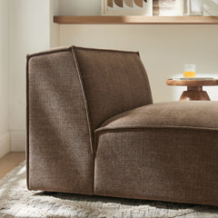 Restore Mocha Performance Fabric Upholstered Armless Modular Chair - Ornate Home