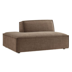 Restore Mocha Performance Fabric Upholstered Left-Facing Armless Modular Chaise - Ornate Home