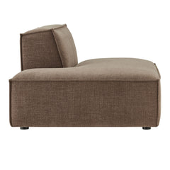 Restore Mocha Performance Fabric Upholstered Left-Facing Armless Modular Chaise - Ornate Home