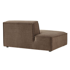 Restore Mocha Performance Fabric Upholstered Left-Facing Armless Modular Chaise - Ornate Home