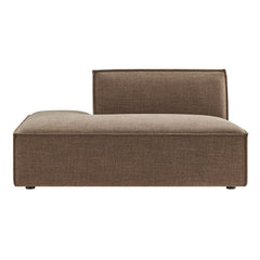 Restore Mocha Performance Fabric Upholstered Left-Facing Armless Modular Chaise - Ornate Home