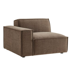 Restore Mocha Performance Fabric Upholstered Left-Facing Modular Lounge Chair - Ornate Home