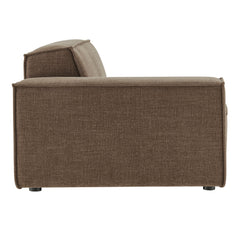 Restore Mocha Performance Fabric Upholstered Left-Facing Modular Lounge Chair - Ornate Home