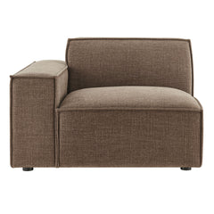 Restore Mocha Performance Fabric Upholstered Left-Facing Modular Lounge Chair - Ornate Home