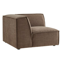 Restore Mocha Performance Fabric Upholstered Modular Corner Chair - Ornate Home