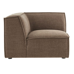 Restore Mocha Performance Fabric Upholstered Modular Corner Chair - Ornate Home