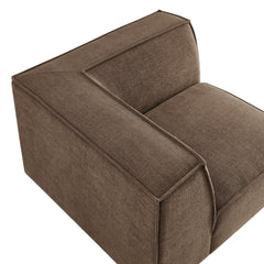 Restore Mocha Performance Fabric Upholstered Modular Corner Chair - Ornate Home