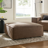 Restore Mocha Performance Fabric Upholstered Modular Ottoman - Ornate Home