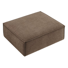 Restore Mocha Performance Fabric Upholstered Modular Ottoman - Ornate Home