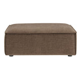 Restore Mocha Performance Fabric Upholstered Modular Ottoman - Ornate Home