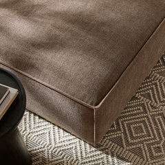 Restore Mocha Performance Fabric Upholstered Modular Ottoman - Ornate Home