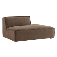 Restore Mocha Performance Fabric Upholstered Right-Facing Armless Modular Chaise - Ornate Home
