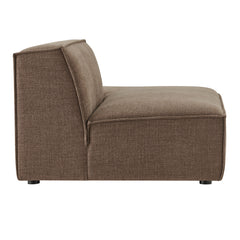 Restore Mocha Performance Fabric Upholstered Right-Facing Armless Modular Chaise - Ornate Home