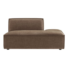 Restore Mocha Performance Fabric Upholstered Right-Facing Armless Modular Chaise - Ornate Home