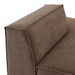 Restore Mocha Performance Fabric Upholstered Right-Facing Armless Modular Chaise - Ornate Home