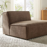 Restore Mocha Performance Fabric Upholstered Right-Facing Armless Modular Chaise - Ornate Home