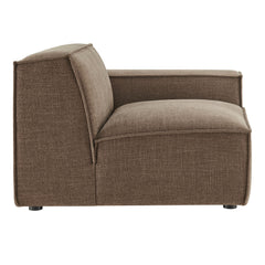 Restore Mocha Performance Fabric Upholstered Right-Facing Modular Lounge Chair - Ornate Home