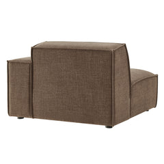 Restore Mocha Performance Fabric Upholstered Right-Facing Modular Lounge Chair - Ornate Home