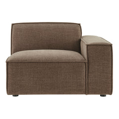 Restore Mocha Performance Fabric Upholstered Right-Facing Modular Lounge Chair - Ornate Home