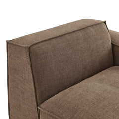 Restore Mocha Performance Fabric Upholstered Right-Facing Modular Lounge Chair - Ornate Home