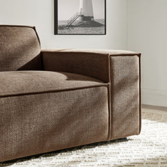 Restore Mocha Performance Fabric Upholstered Right-Facing Modular Lounge Chair - Ornate Home