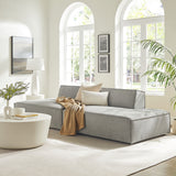 Restore Pewter 2-Piece Performance Fabric Upholstered Modular Loveseat - 40.5x112" - Ornate Home