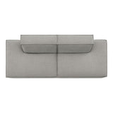 Restore Pewter 2-Piece Performance Fabric Upholstered Modular Loveseat - 40.5x112" - Ornate Home