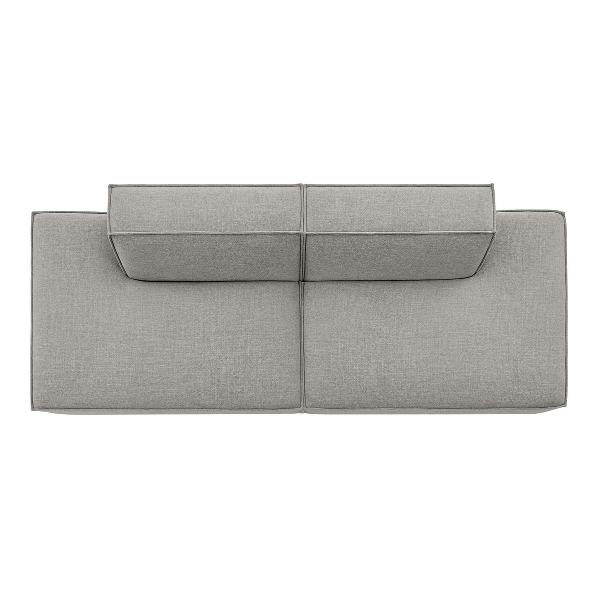 Restore Pewter 2-Piece Performance Fabric Upholstered Modular Loveseat - 40.5x112" - Ornate Home