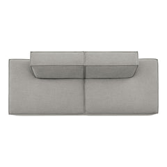 Restore Pewter 2-Piece Performance Fabric Upholstered Modular Loveseat - 40.5x112" - Ornate Home