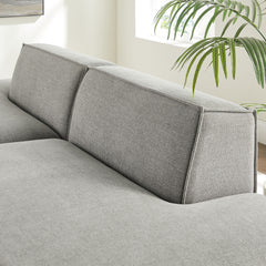 Restore Pewter 2-Piece Performance Fabric Upholstered Modular Loveseat - 40.5x112" - Ornate Home