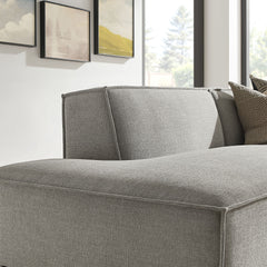 Restore Pewter 2-Piece Performance Fabric Upholstered Modular Loveseat - 40.6x97.7" - Ornate Home