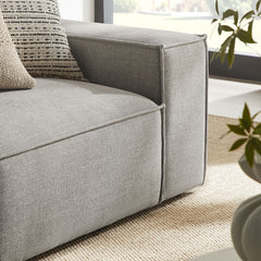 Restore Pewter 2-Piece Performance Fabric Upholstered Modular Loveseat - 40.6x97.7" - Ornate Home
