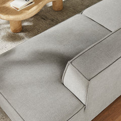 Restore Pewter 2-Piece Performance Fabric Upholstered Modular Loveseat - 40.6x97.7x28" - Ornate Home