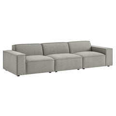 Restore Pewter 3-Piece Performance Fabric Upholstered Modular Sofa Set - Ornate Home