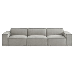 Restore Pewter 3-Piece Performance Fabric Upholstered Modular Sofa Set - Ornate Home