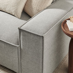 Restore Pewter 3-Piece Performance Fabric Upholstered Modular Sofa Set - Ornate Home