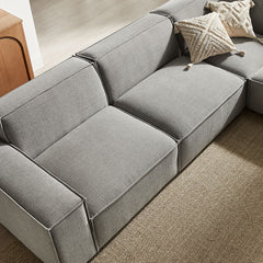 Restore Pewter 5-Piece Performance Fabric Upholstered Modular L-Shaped Sofa - Ornate Home