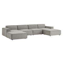Restore Pewter 6-Piece Performance Fabric Upholstered Modular Sectional Sofa - Ornate Home